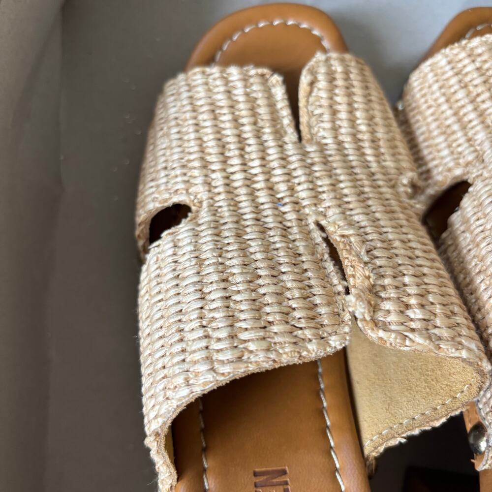 Steve Madden NIB Sunkissed Raffia Platform Block … - image 3